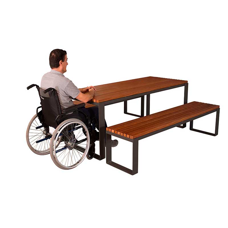 Taula de pícnic en plàstic reciclat per exteriors "Màlaga"